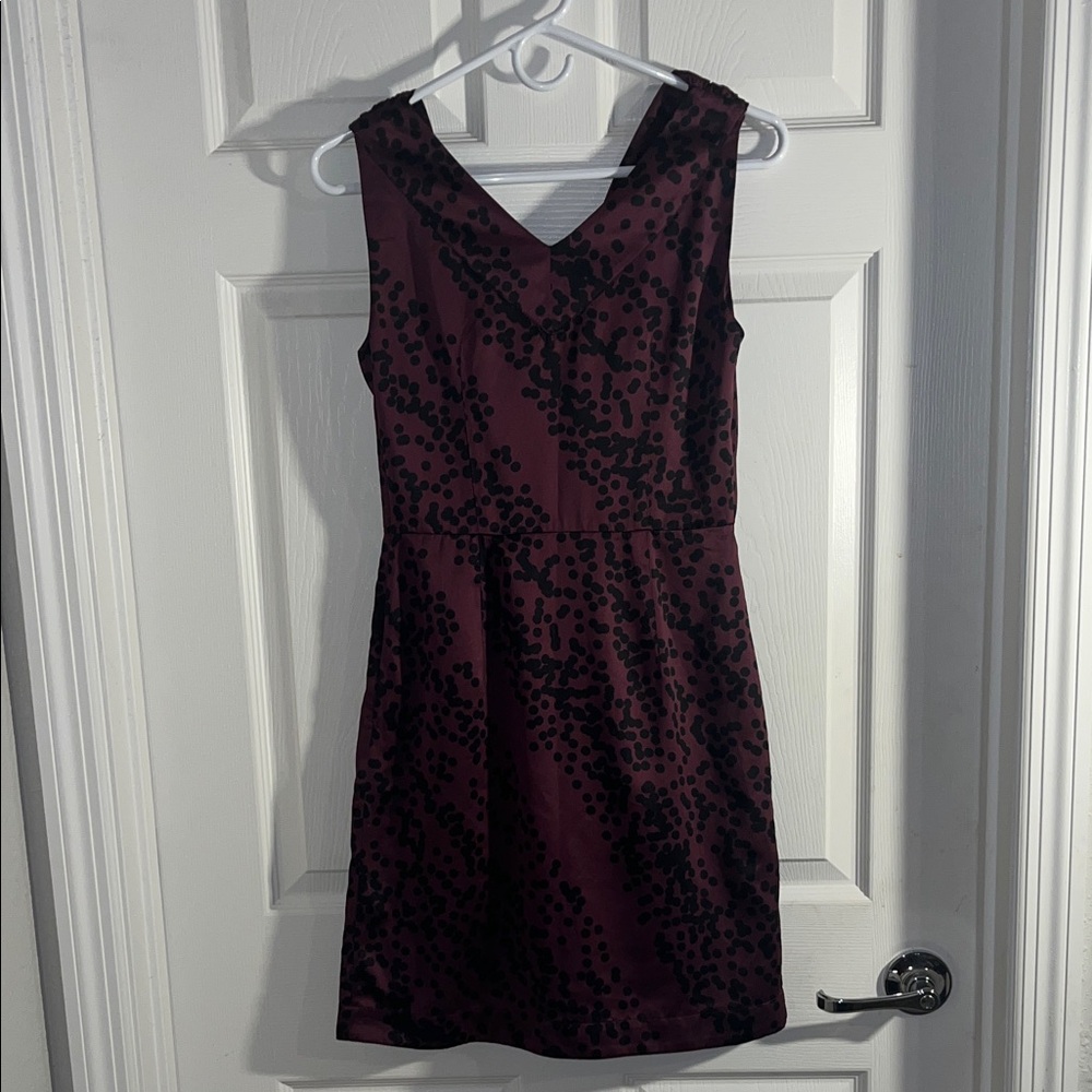 Banana Republic Dark Purple Patterned Mini Dress